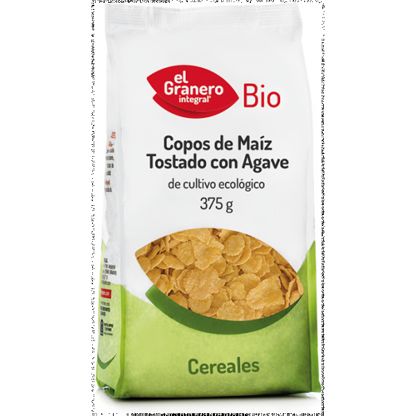 Copos Maiz Tostado con Agave Bio 375g El Granero