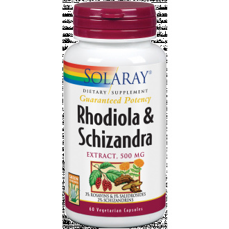 Schizandra & Rhodiola 500mg 60 caps Solaray